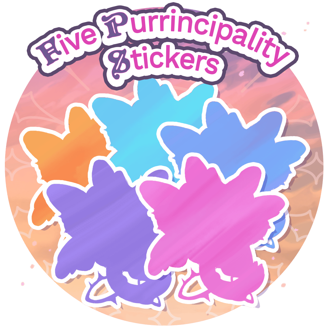 5 Purrincipalities Sticker Pack