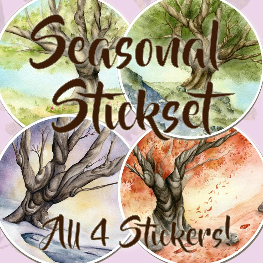 4x Seasonal Sticker set