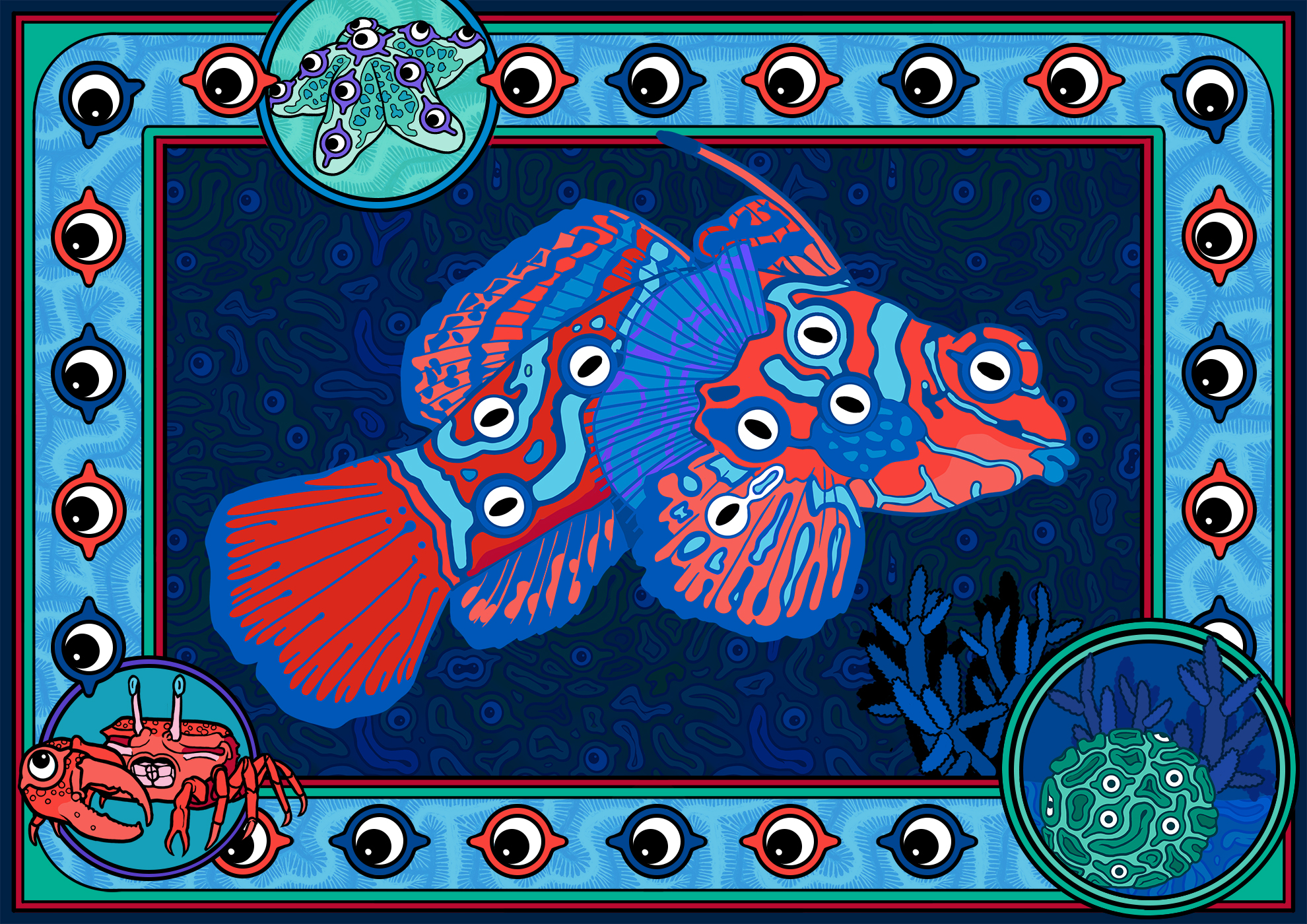 Mandarinfish print