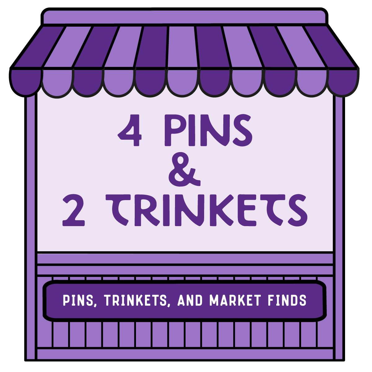 4 Pins + 2 Trinkets - The Curious Stop