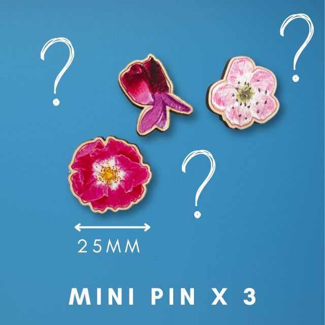 3 Wooden Mini Pins