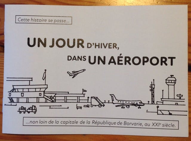 [FR] Exemplaire imprimé d'Un jour d'hiver, dans un aéroport