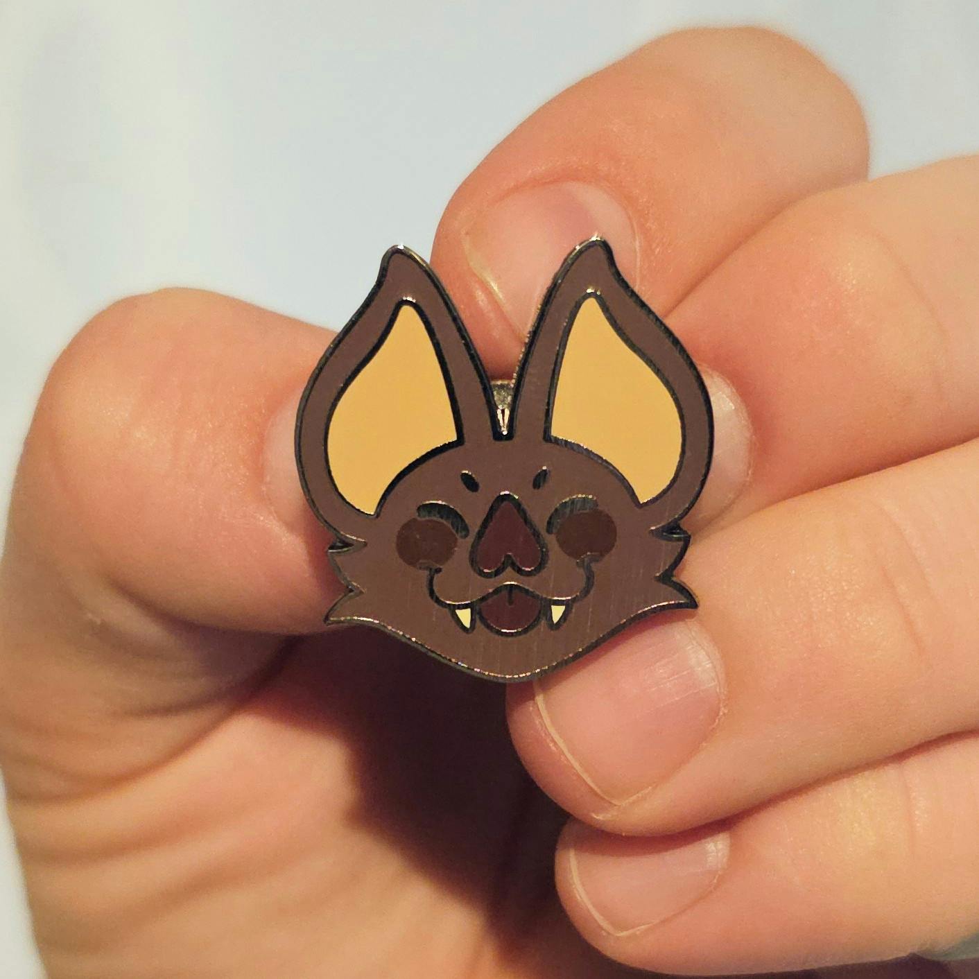 Bat Head Pin - Brown Bat