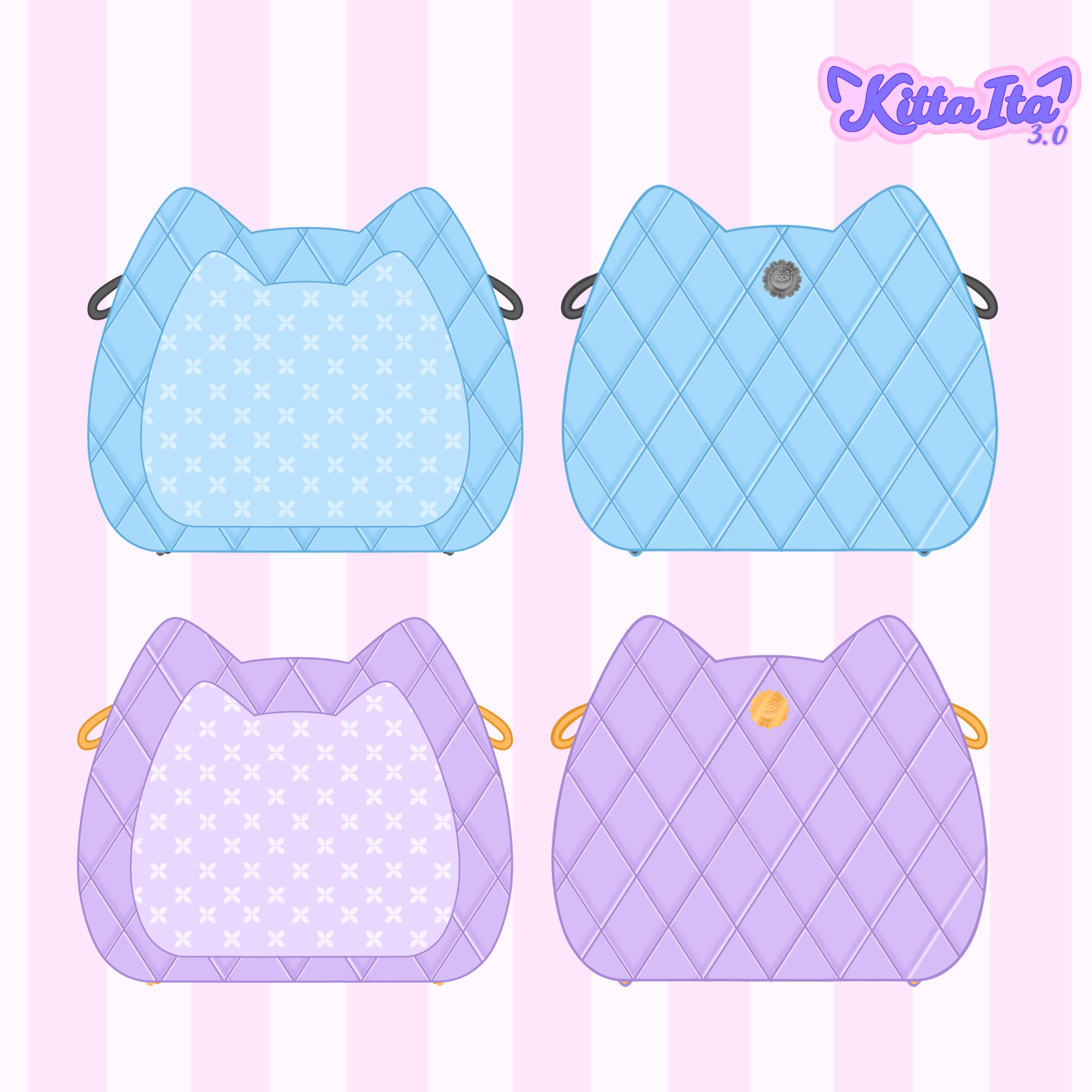 DAYDREAM & UBE FEVER QUILTED KITTA PURSE
