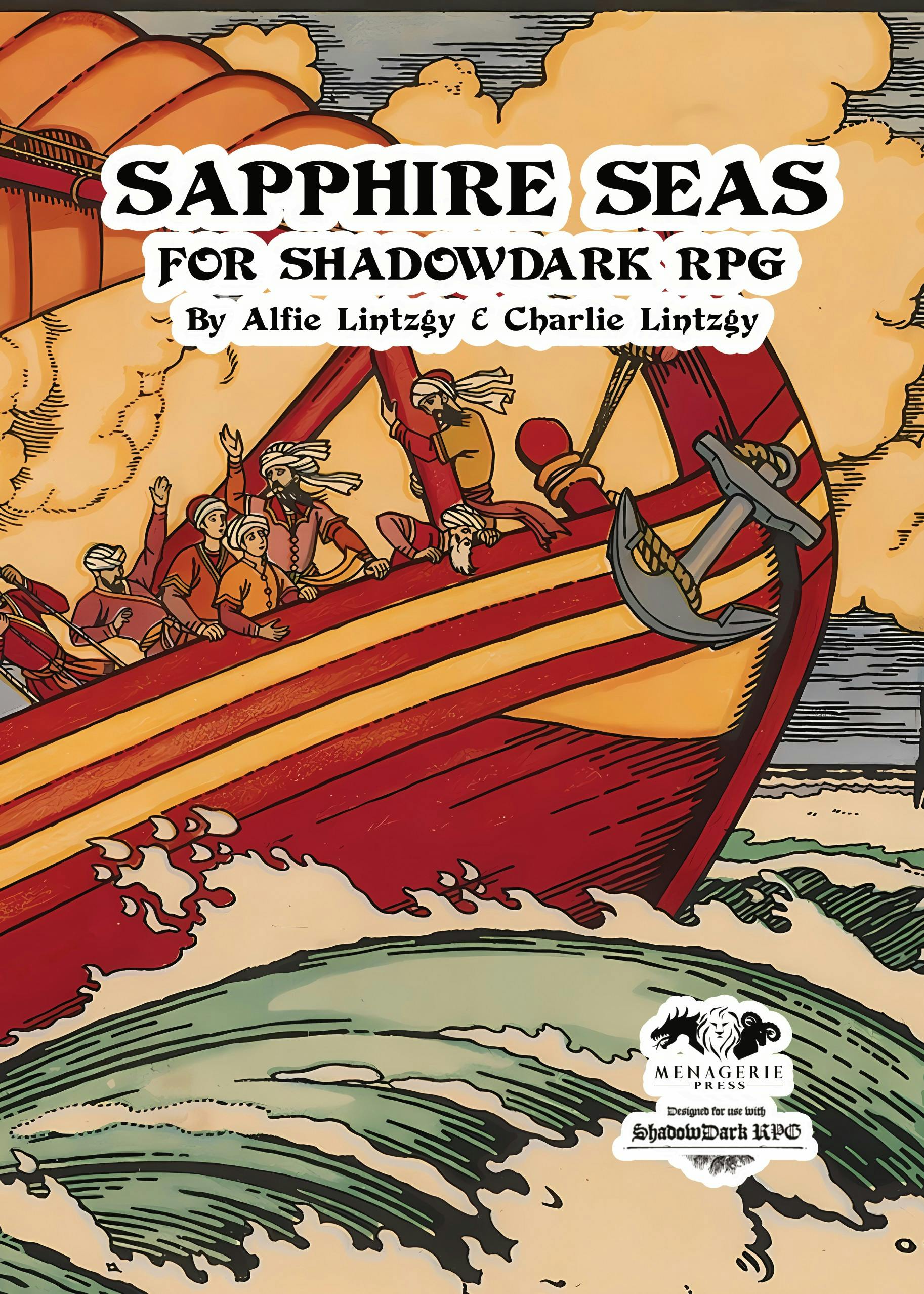 Sapphire Seas Campaign for Shadowdark RPG (PDF + Print On Demand)