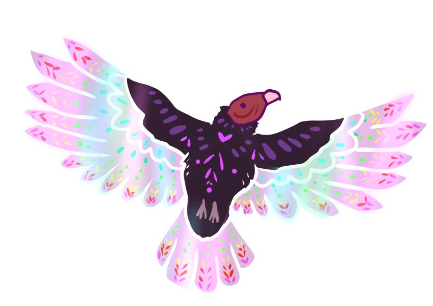 Turkey Vulture Iridescent sticker