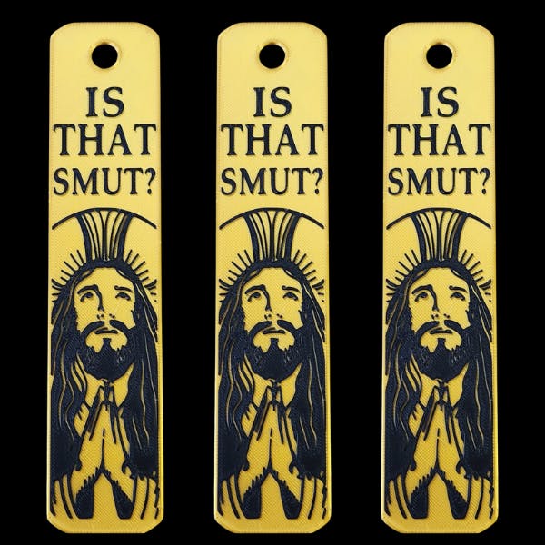 Set of 3 "Is That Smut?" Gold Dust Bookmark - Design by Ben Mirabelli