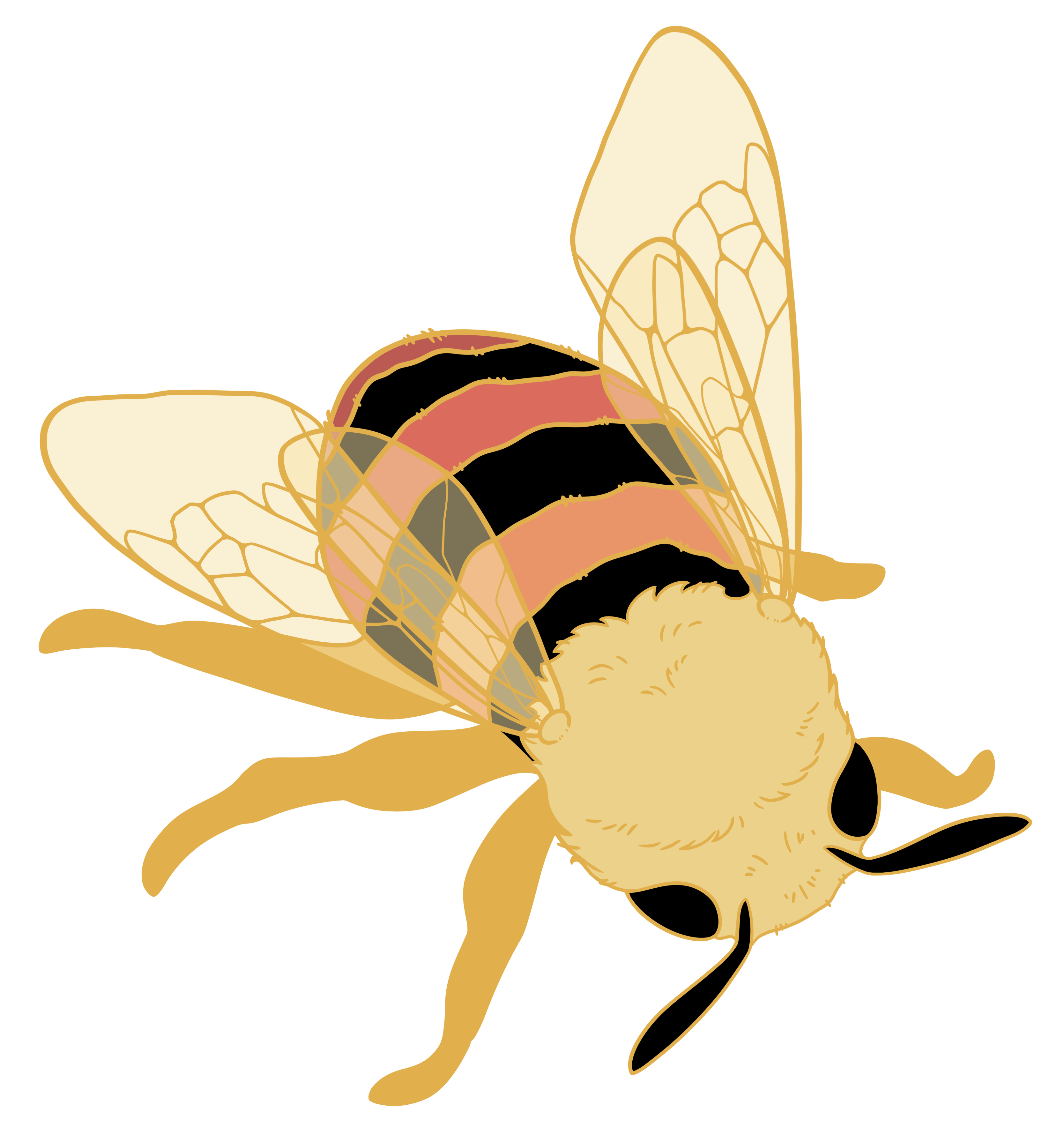 Red Banded Free Bee Mini Pin	
