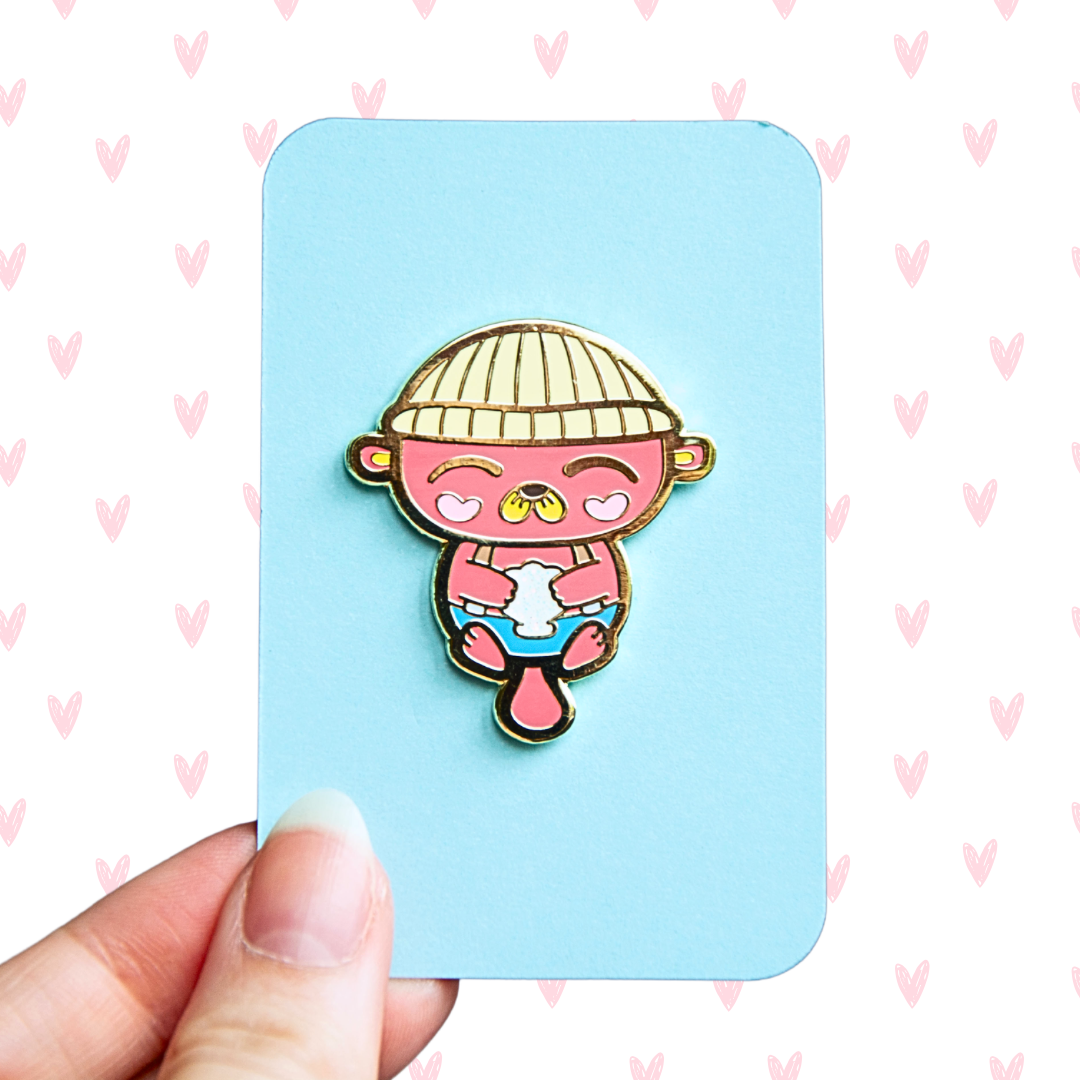 Philosopher Otter Enamel Pin