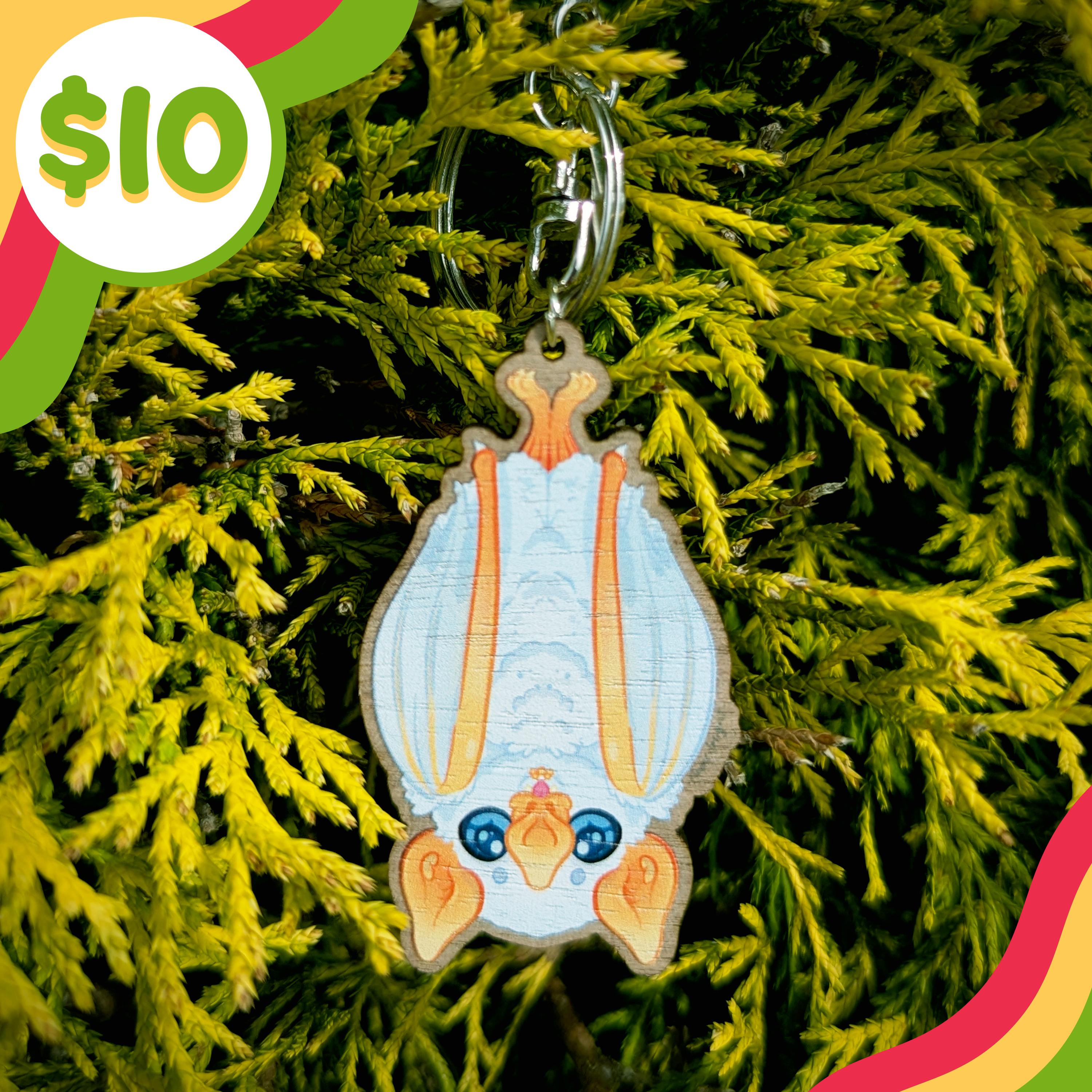 🔗 Keychain - White Honduran Bat 🔗