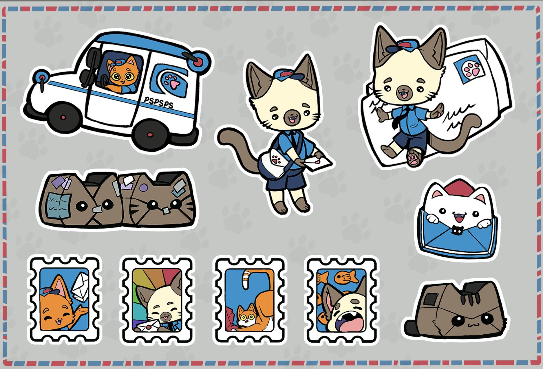 Purrfect sticker sheet