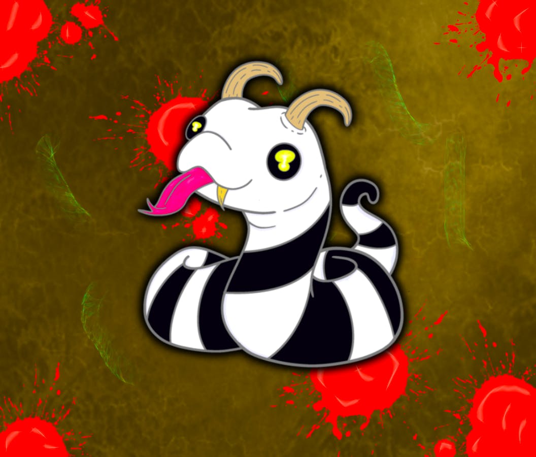 Knee High Sock Snake Enamel Pin (Glow In The Dark Eyes)