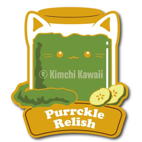 Purrckle Relish 2" Pin
