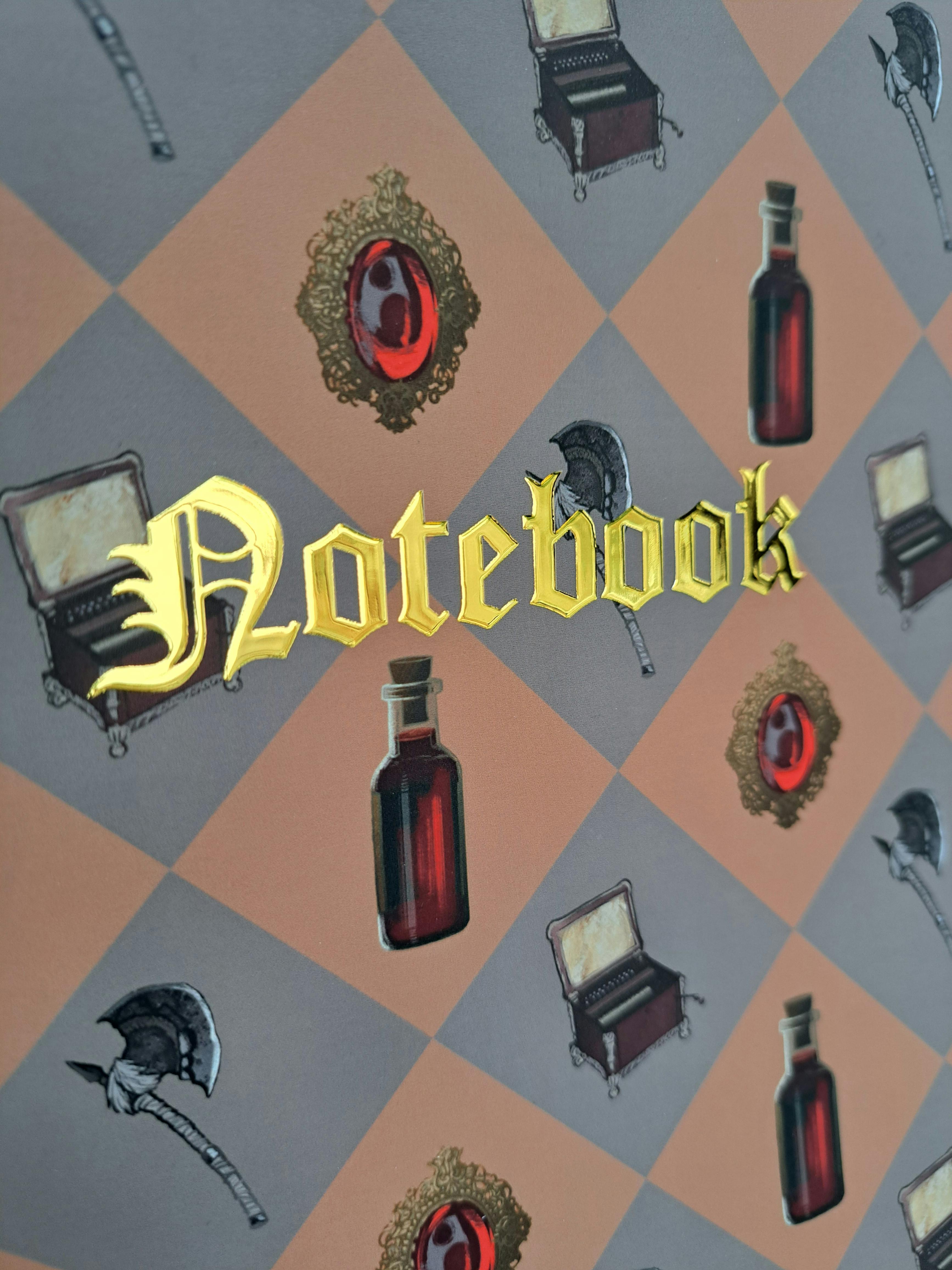 Bloodborne "Gascoigne" Checked Spiral Notebook