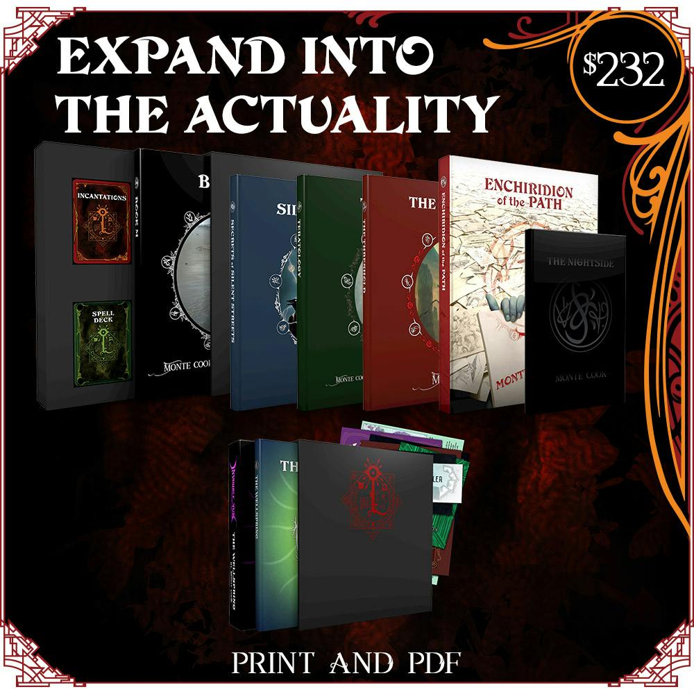 Expand into the Actuality. Six supplements for Invisible Sun in print and PDF. Includes the Wellspring.