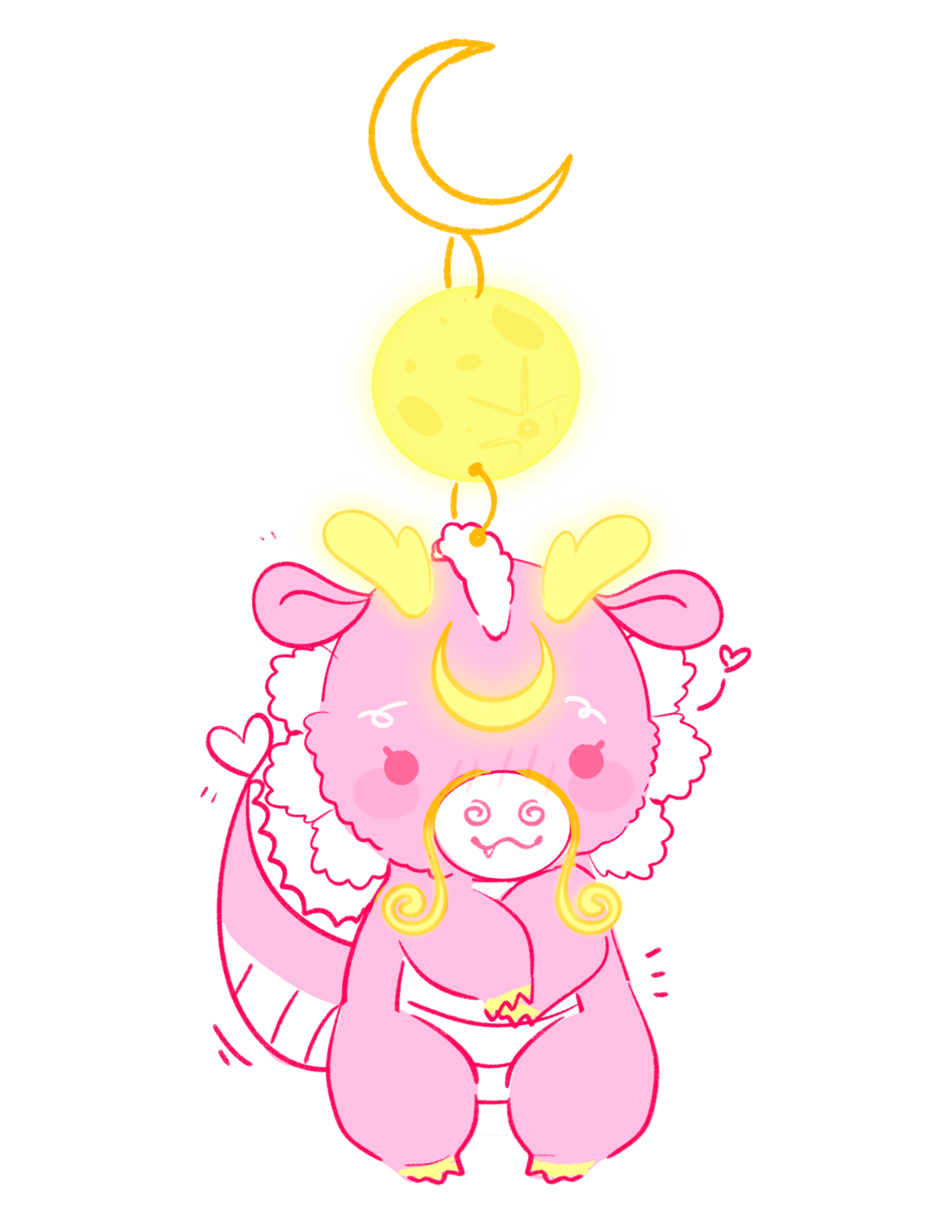 Yue Holographic Full Moon Charm