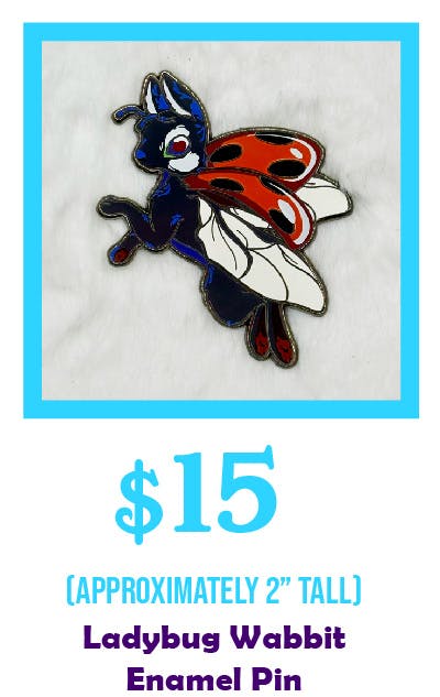 Ladybug Wabbit Enamel Pin