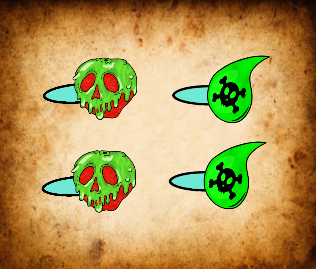 Poison Apple Hair Clip Pack 