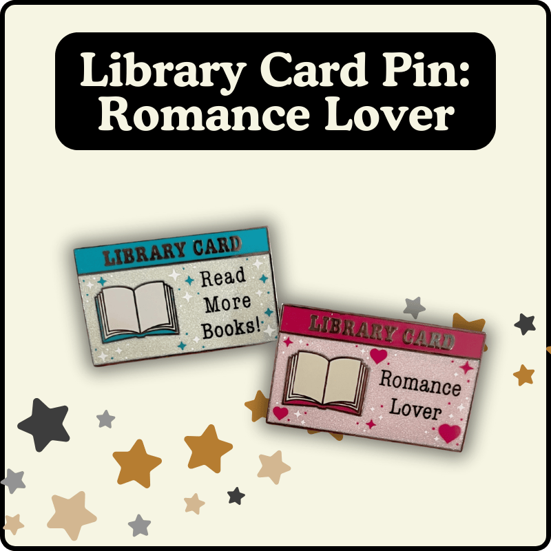 Library Card Pin Romance Lover