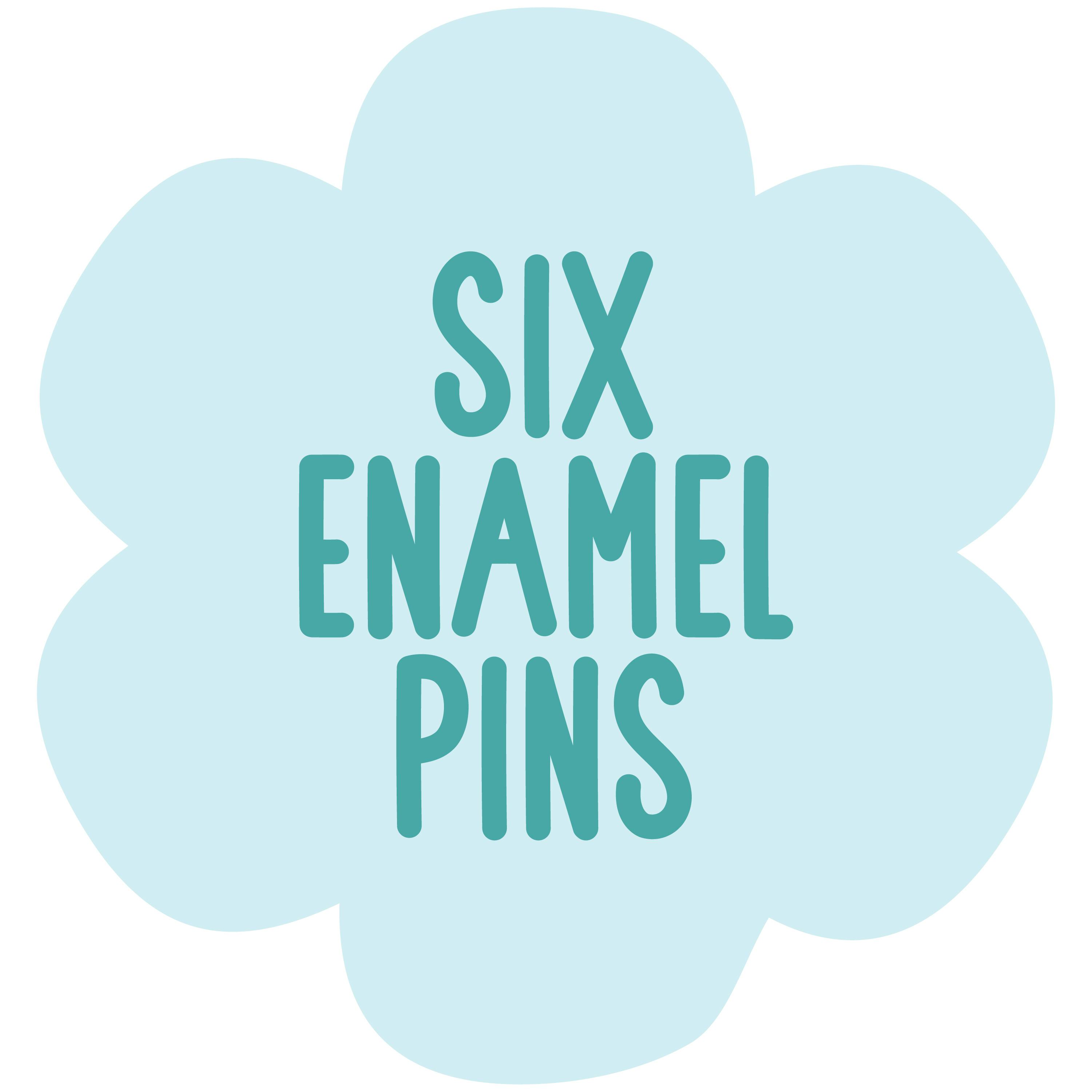 6 Enamel Pins
