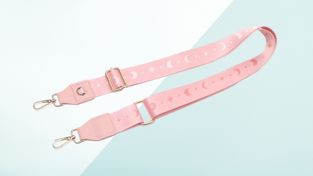 Moonphase Crossbody Strap - Pink, Gold Hardware