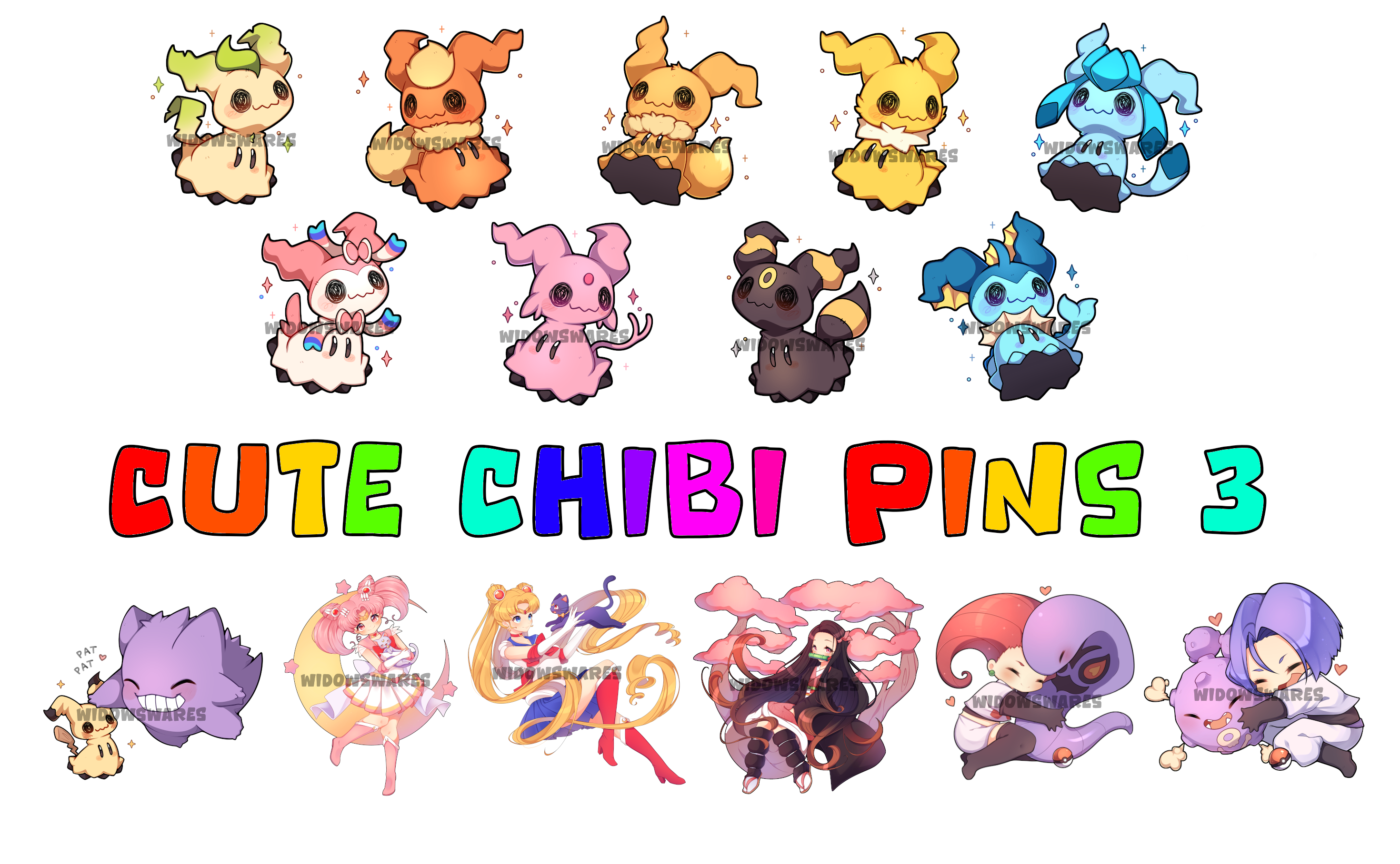 Cute Chibi Pins 3