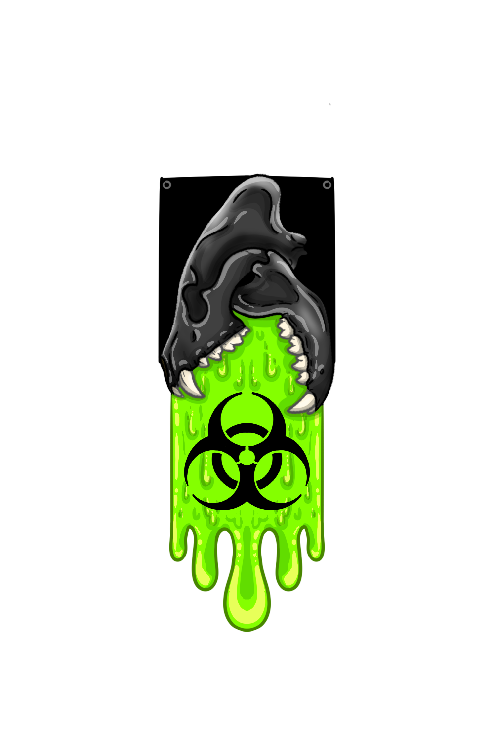 One Skull Banner flag