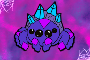 Rock Candy Jumping Spider Hard Enamel Pin