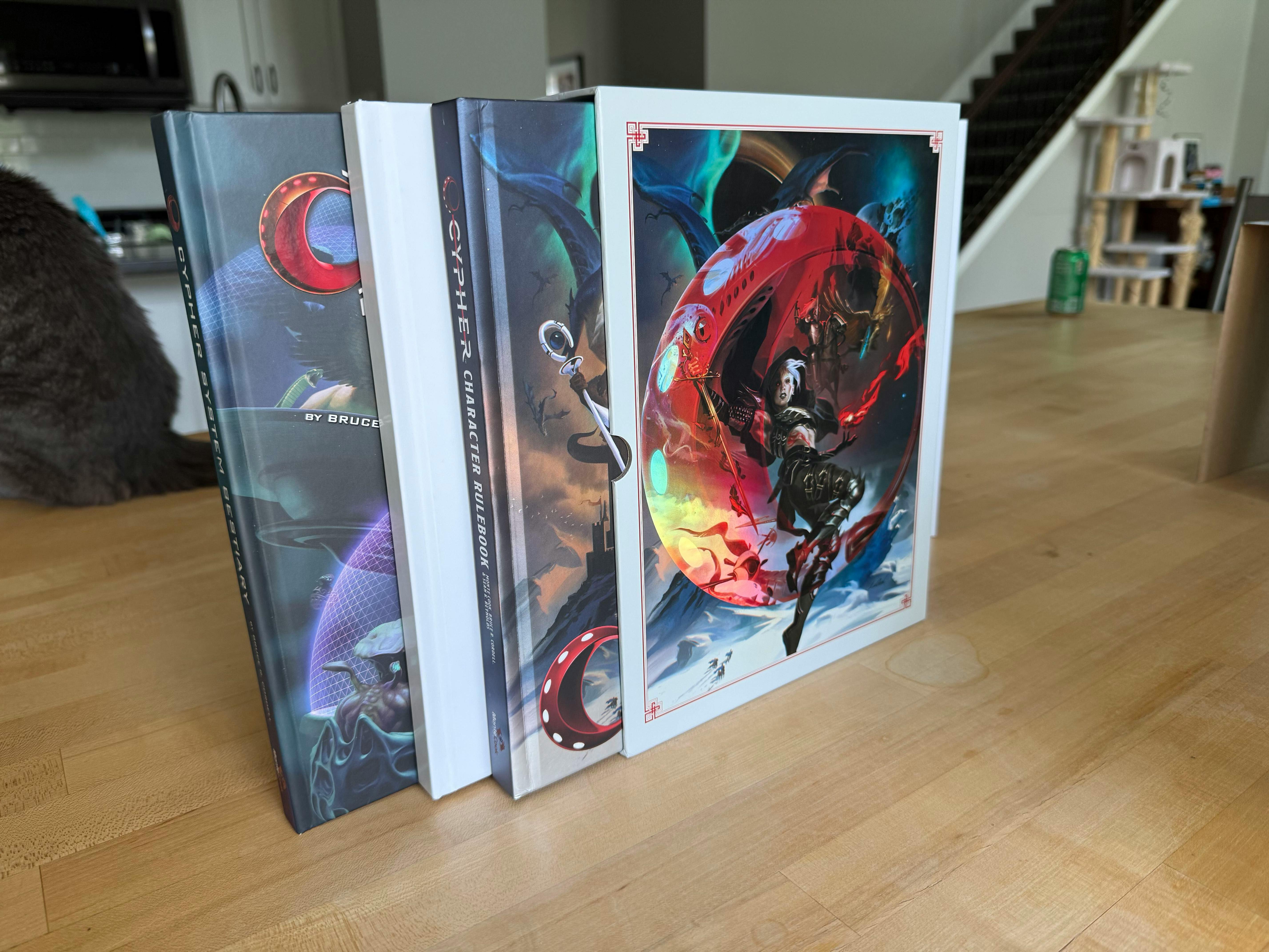 The Cypher Slipcase, with the Cypher Character Rulebook inside