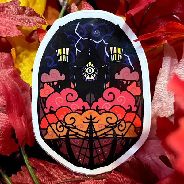 Strange cathedral transparent sticker
