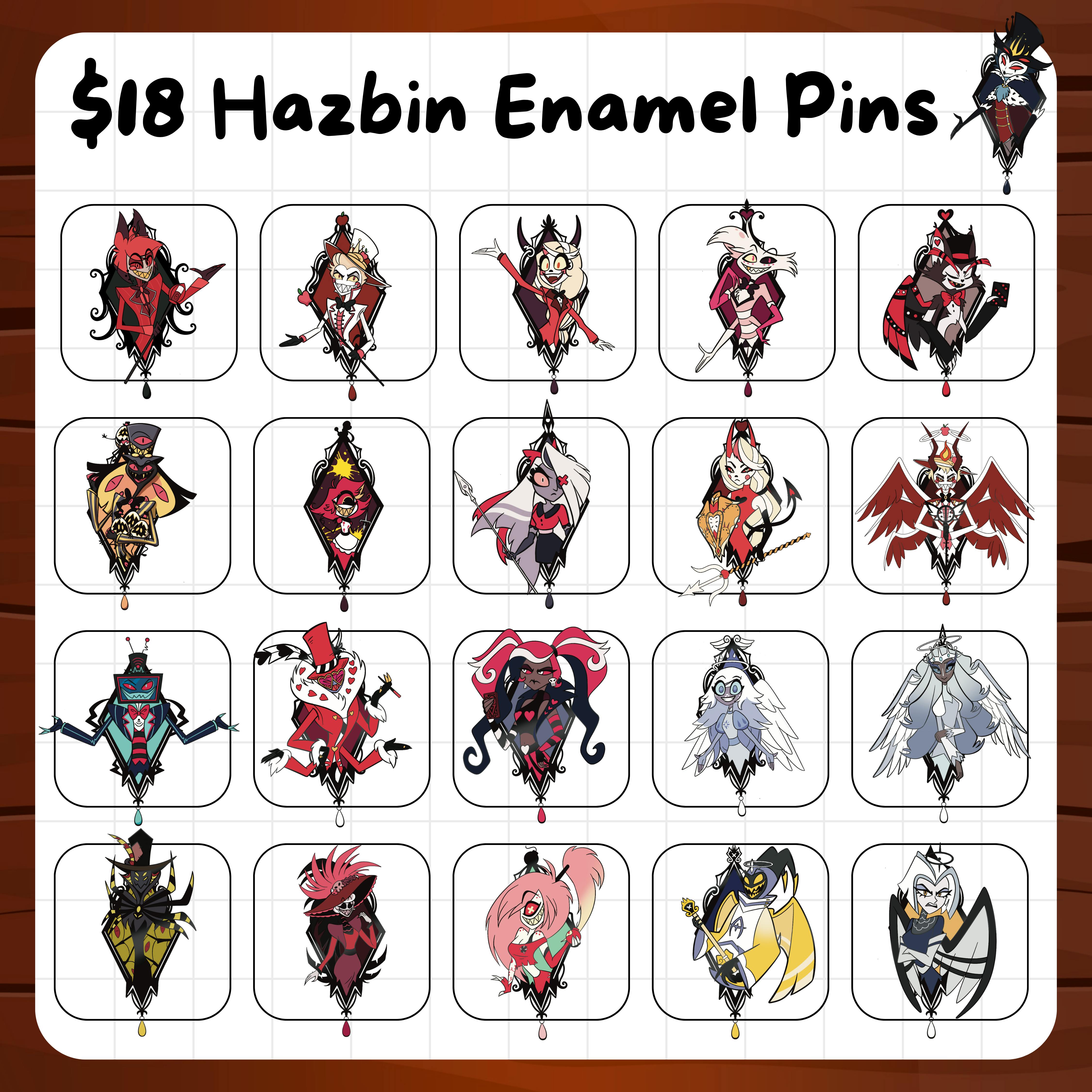 Hazbin Hotel Portrait Pins