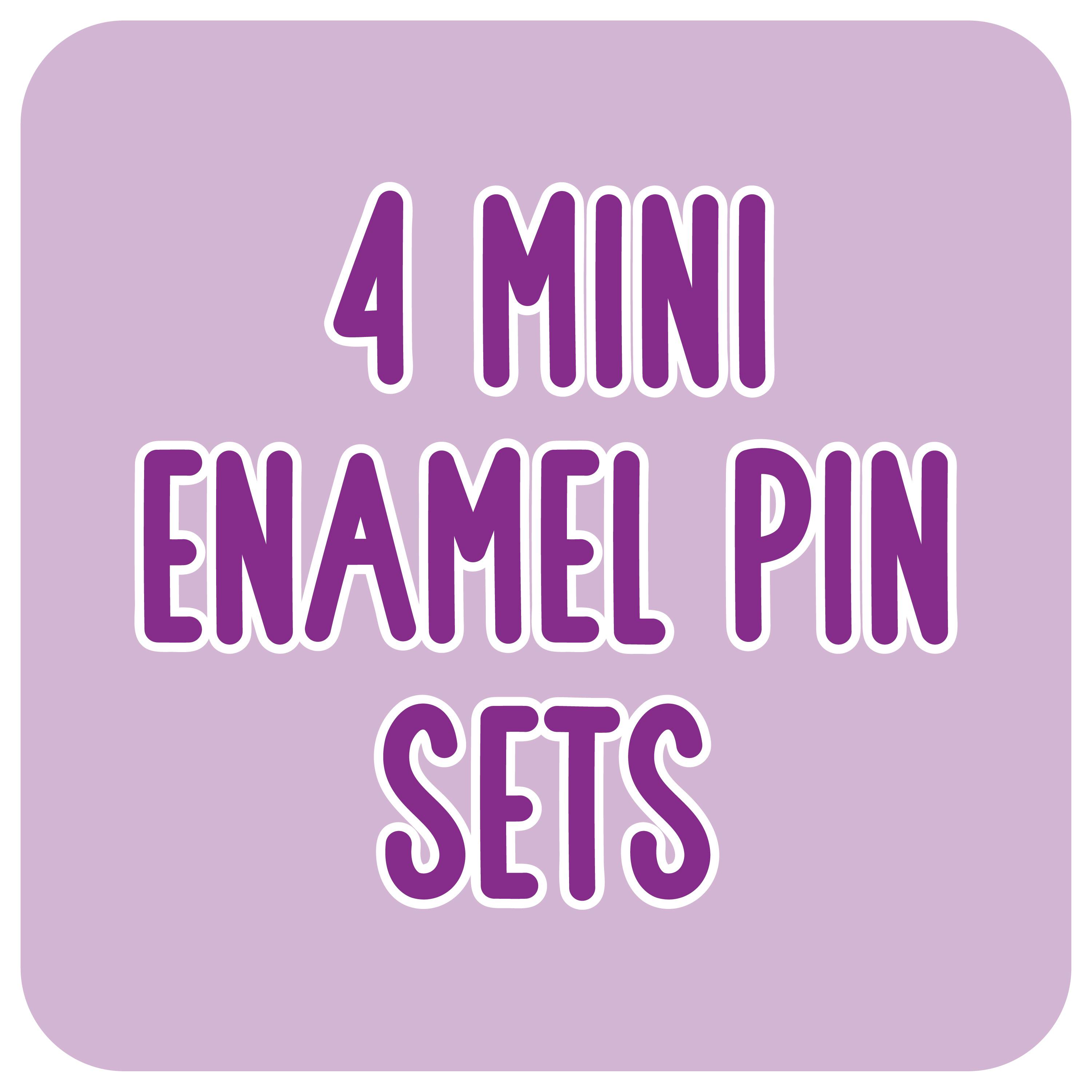 4 Mini Enamel Pin Sets