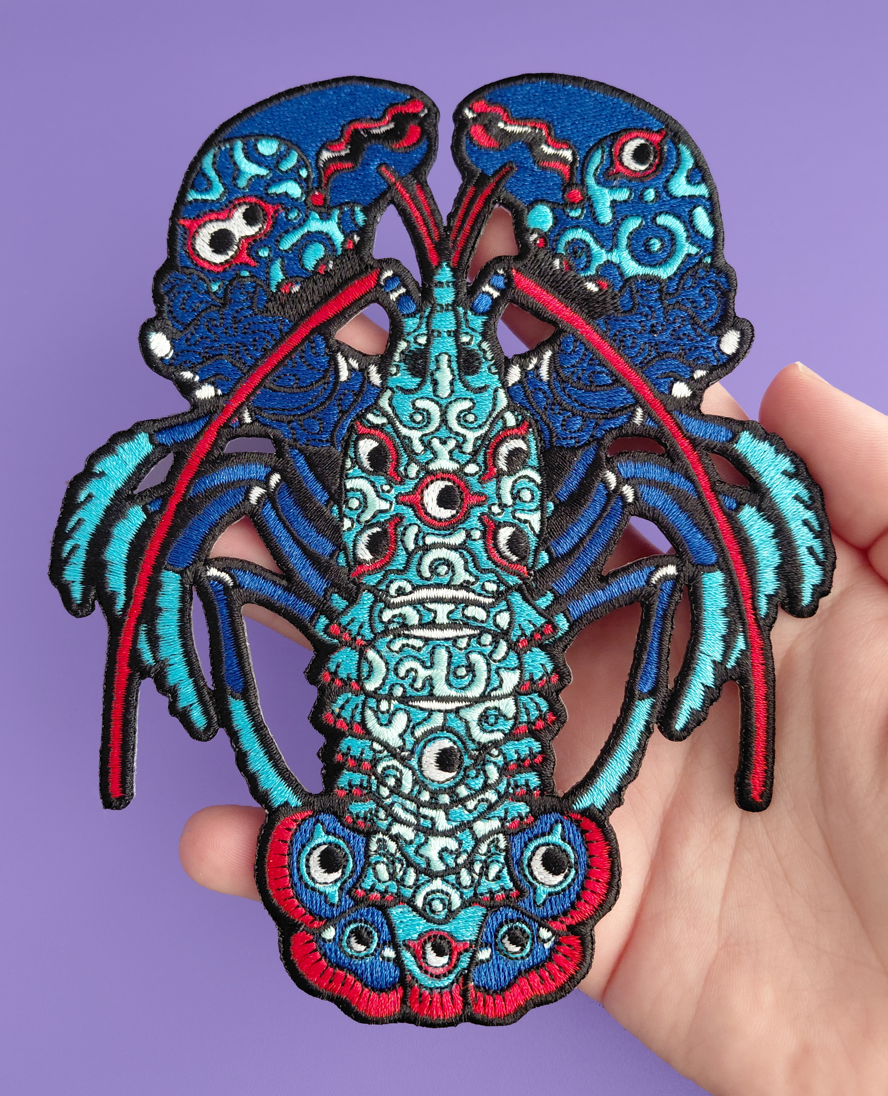 Lobster Embroidered Patch