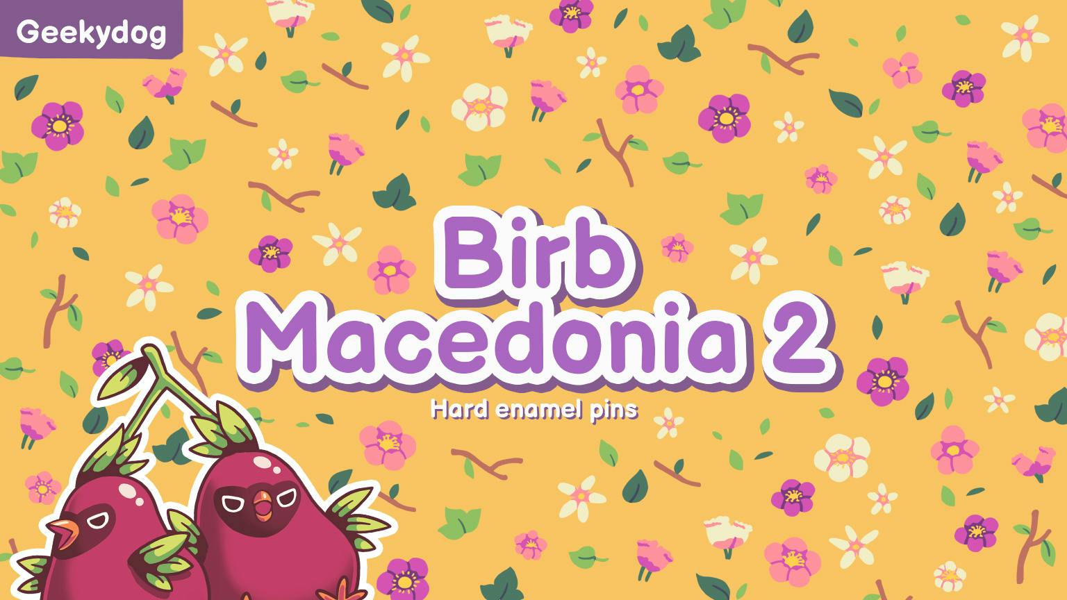 Birb Macedonia 2 Hard Enamel Pins