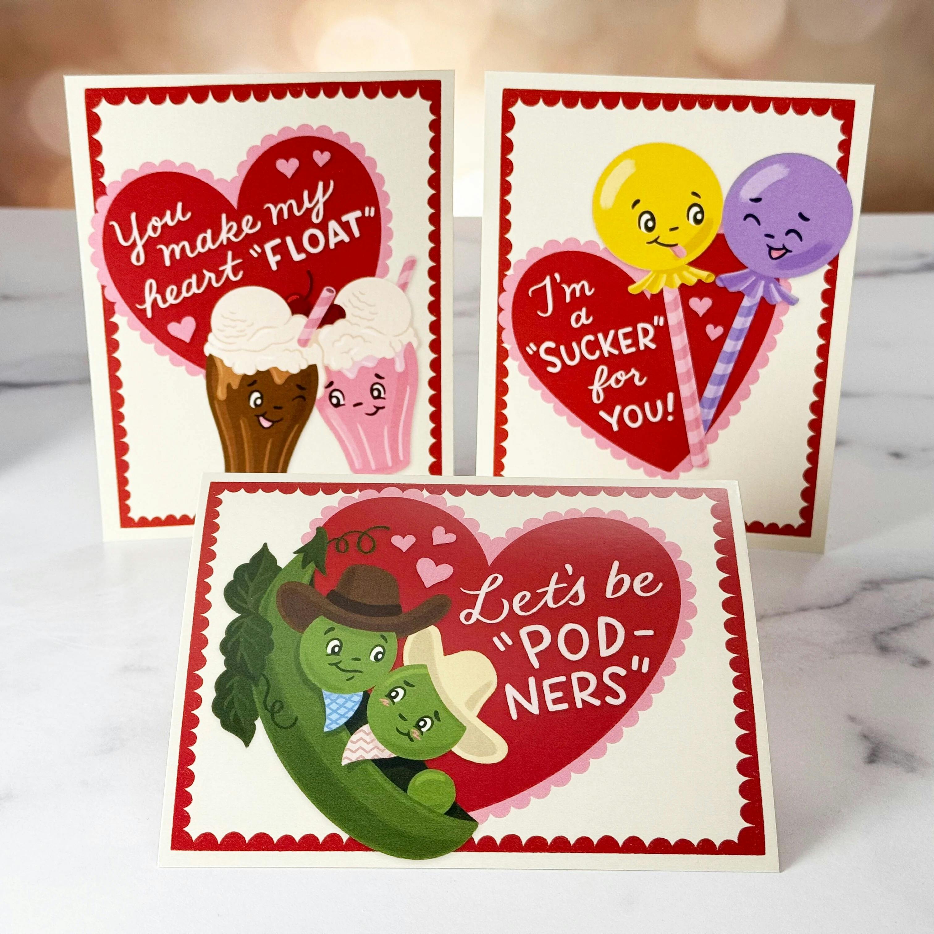 Retro Love Postcard Set