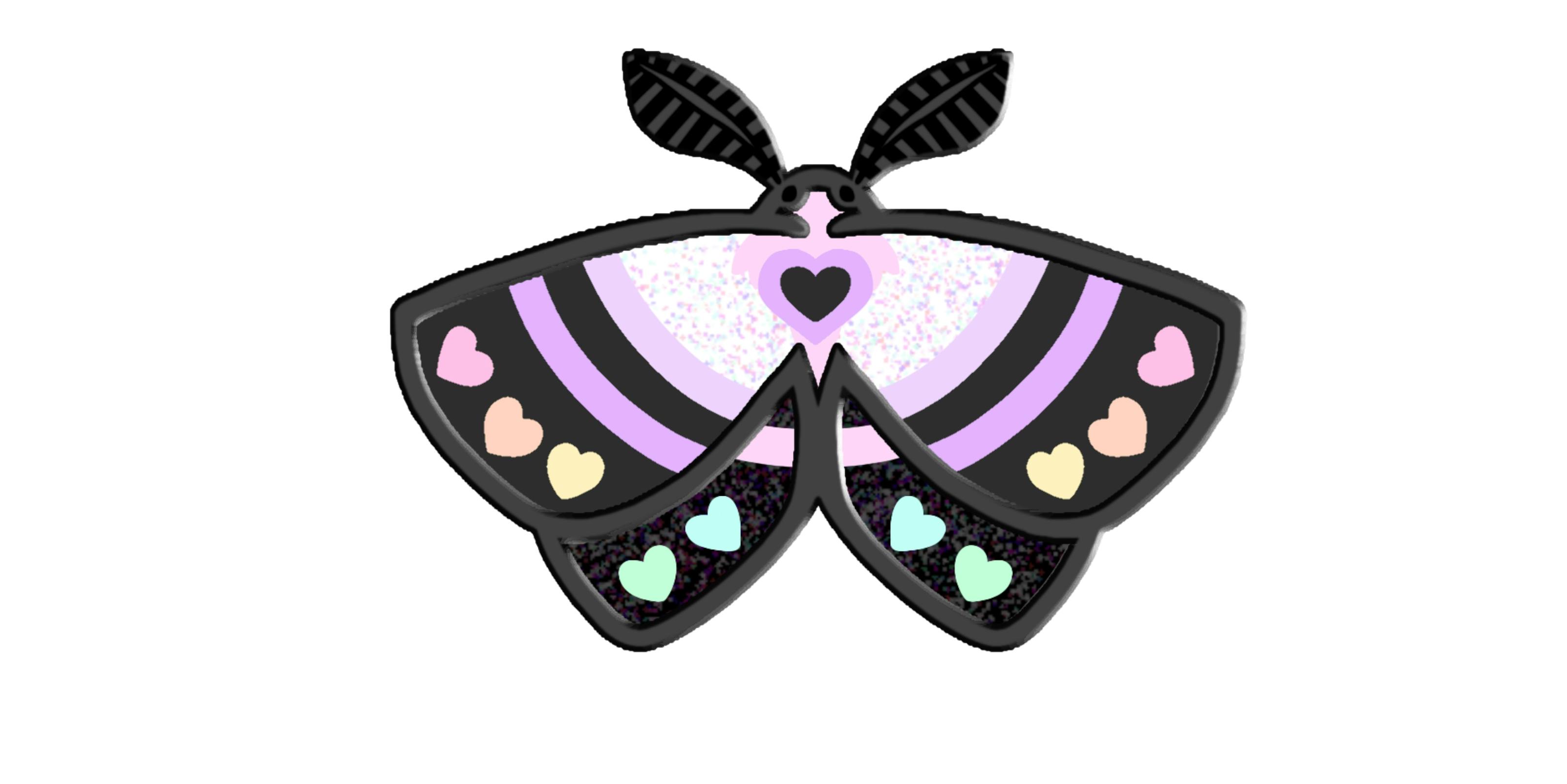Design 10 - Pastel Goth Rainbow Moth
