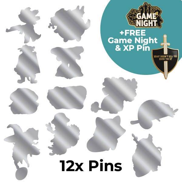12 Enamel Pins + 2 Free Pins