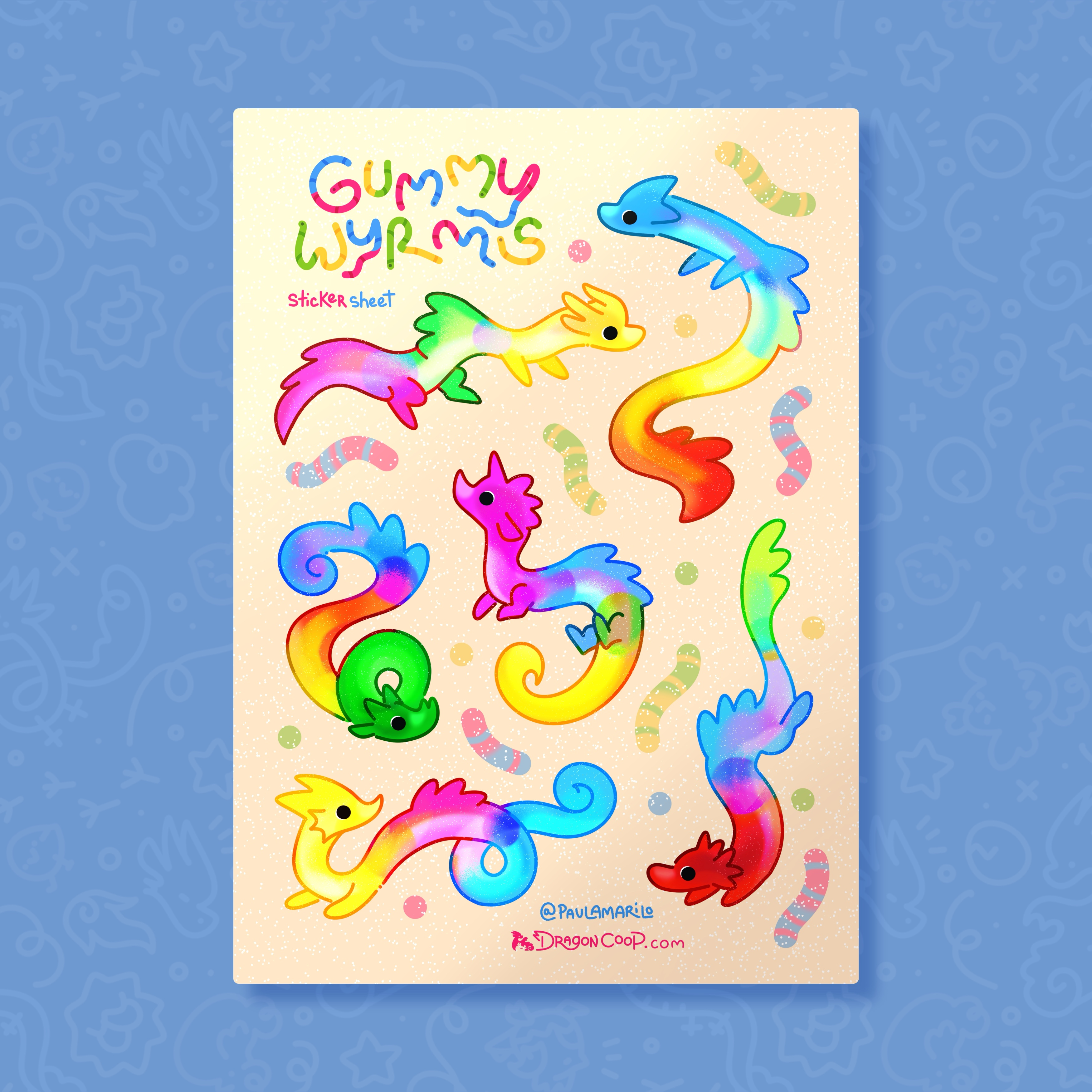 Gummy Wyrms Sticker Sheet