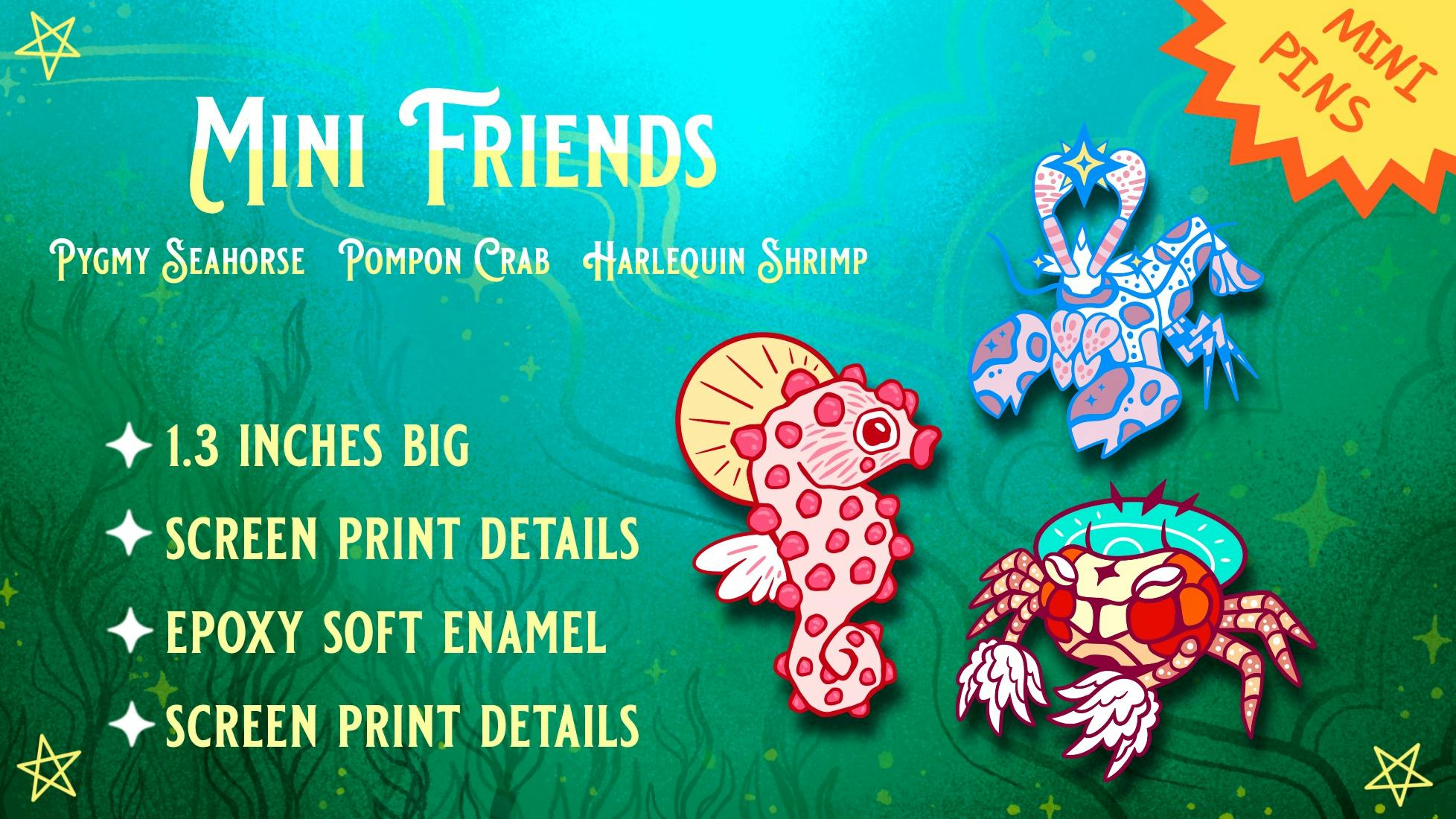 Mini Friends 3 pin Set