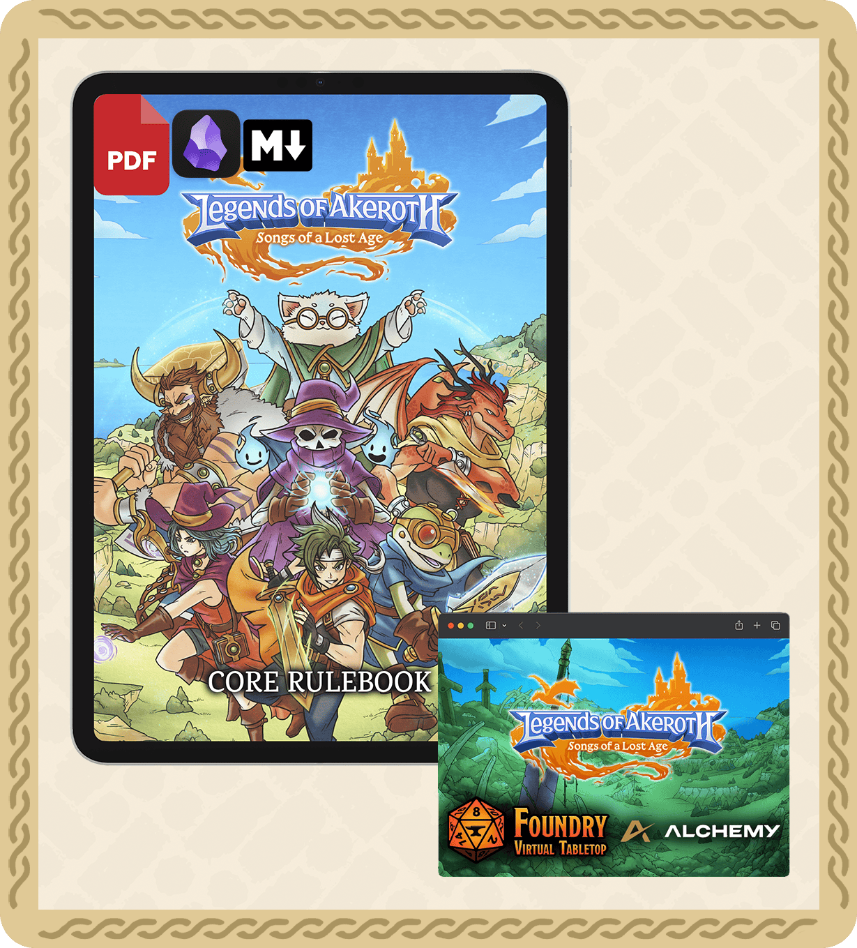 Legends of Akeroth: Core Rulebook - PDF ($27)