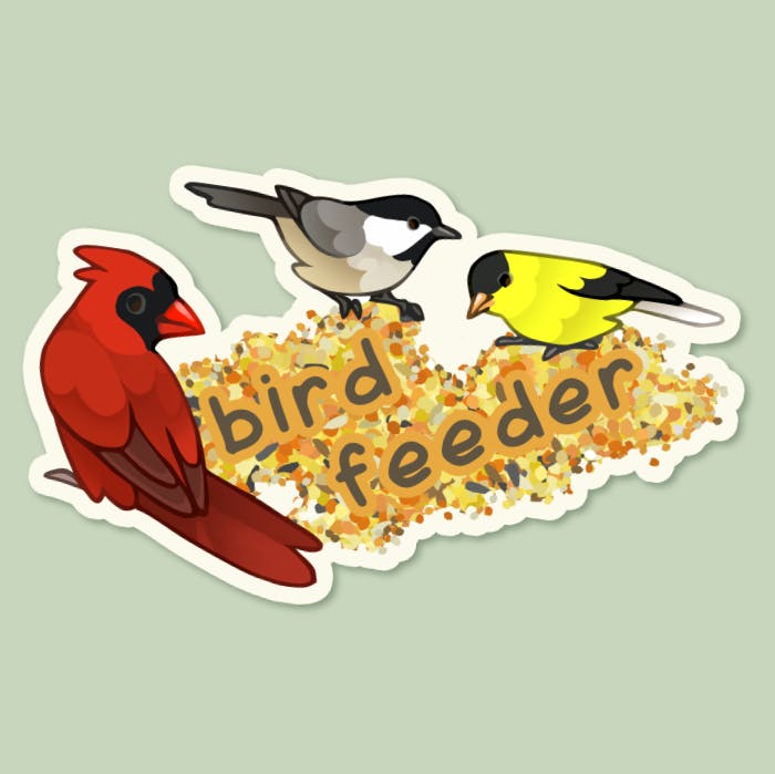 "Bird Feeder" Vinyl Sticker