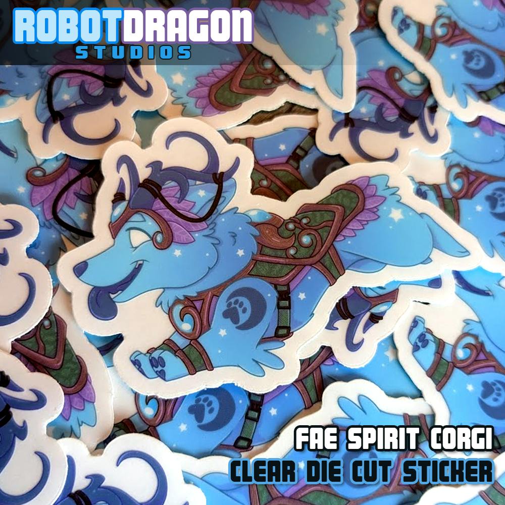 Fae Spirit Corgi Sticker