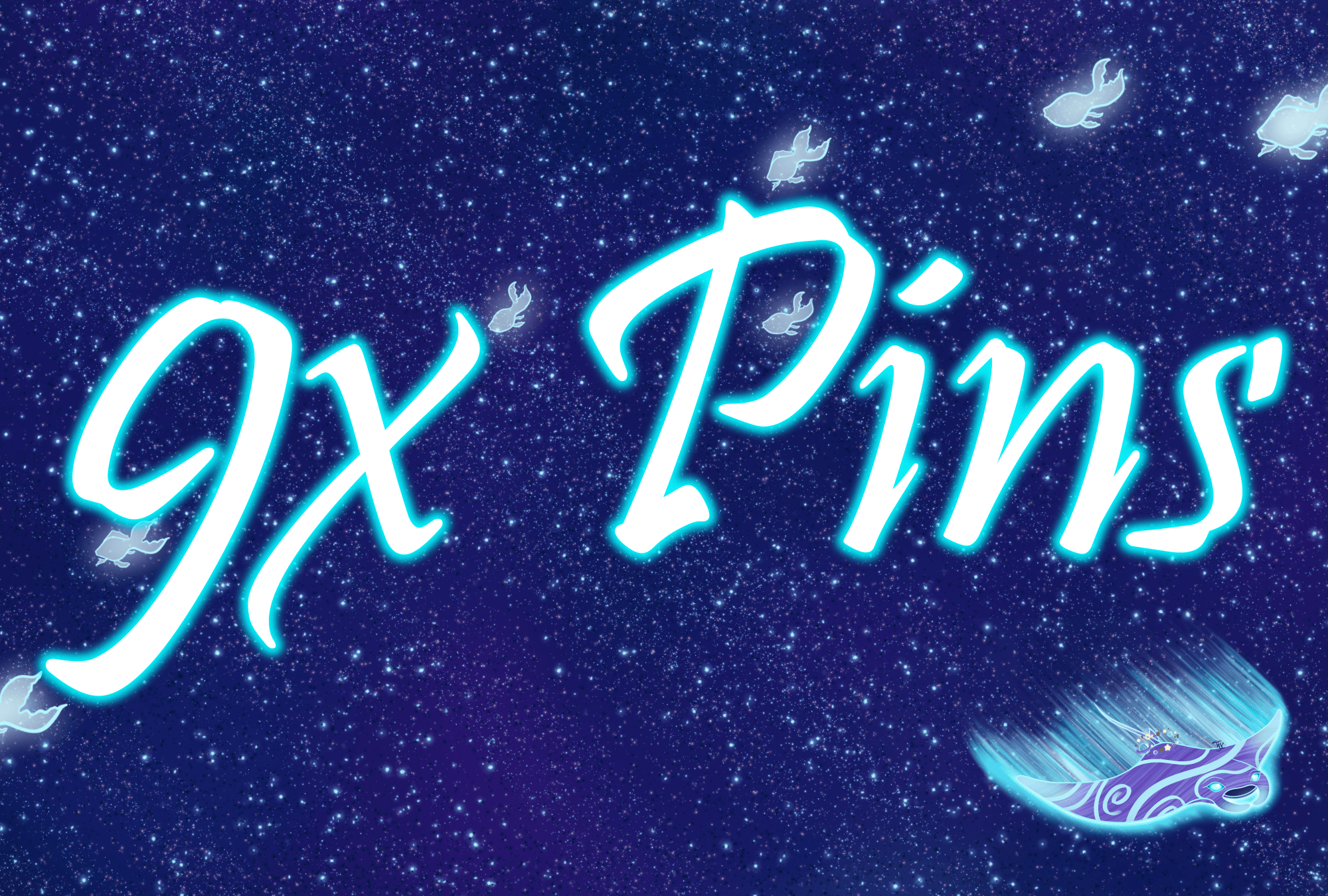 Pin : 9x Enamel Pins (Over 2cm)