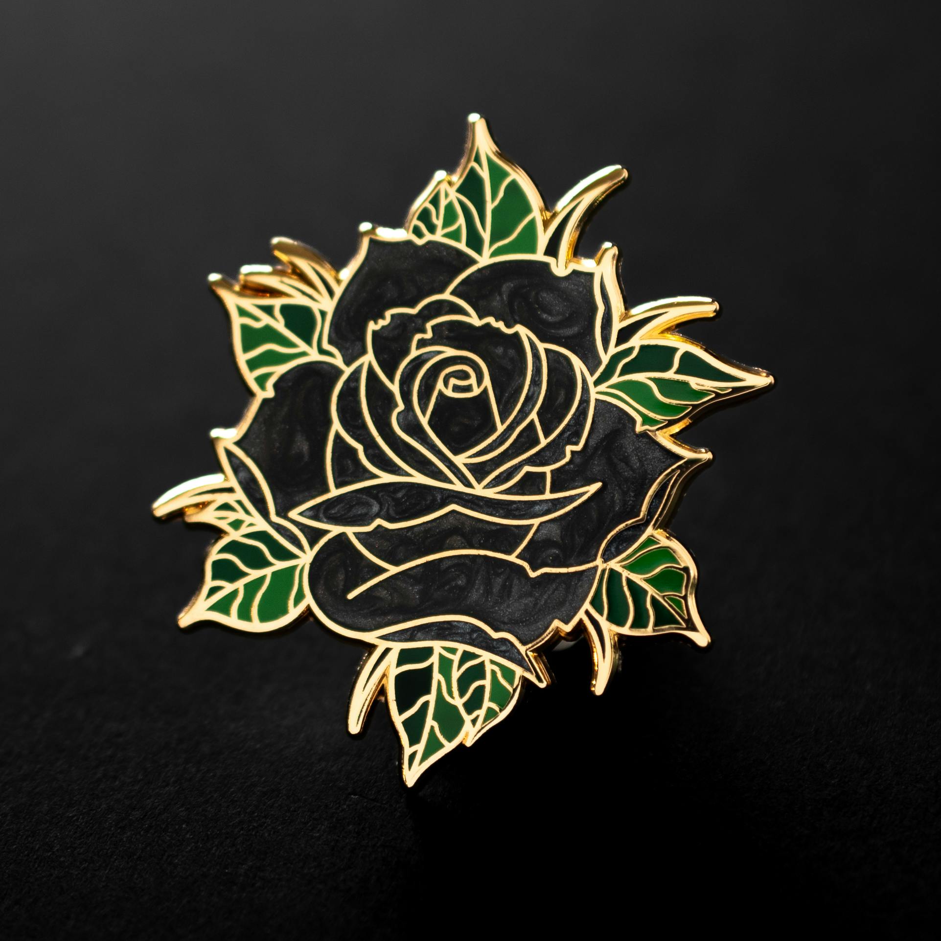 Neo Rose Pin Black