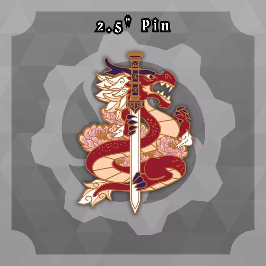 Blades Beasts and Blooms: 2.5in China Pin