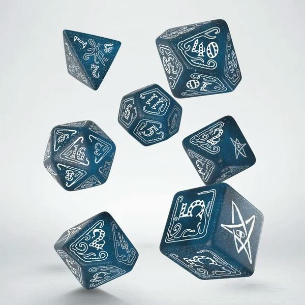 Call of Cthulhu Dice Set (Abyssal/White, Q Workshop)