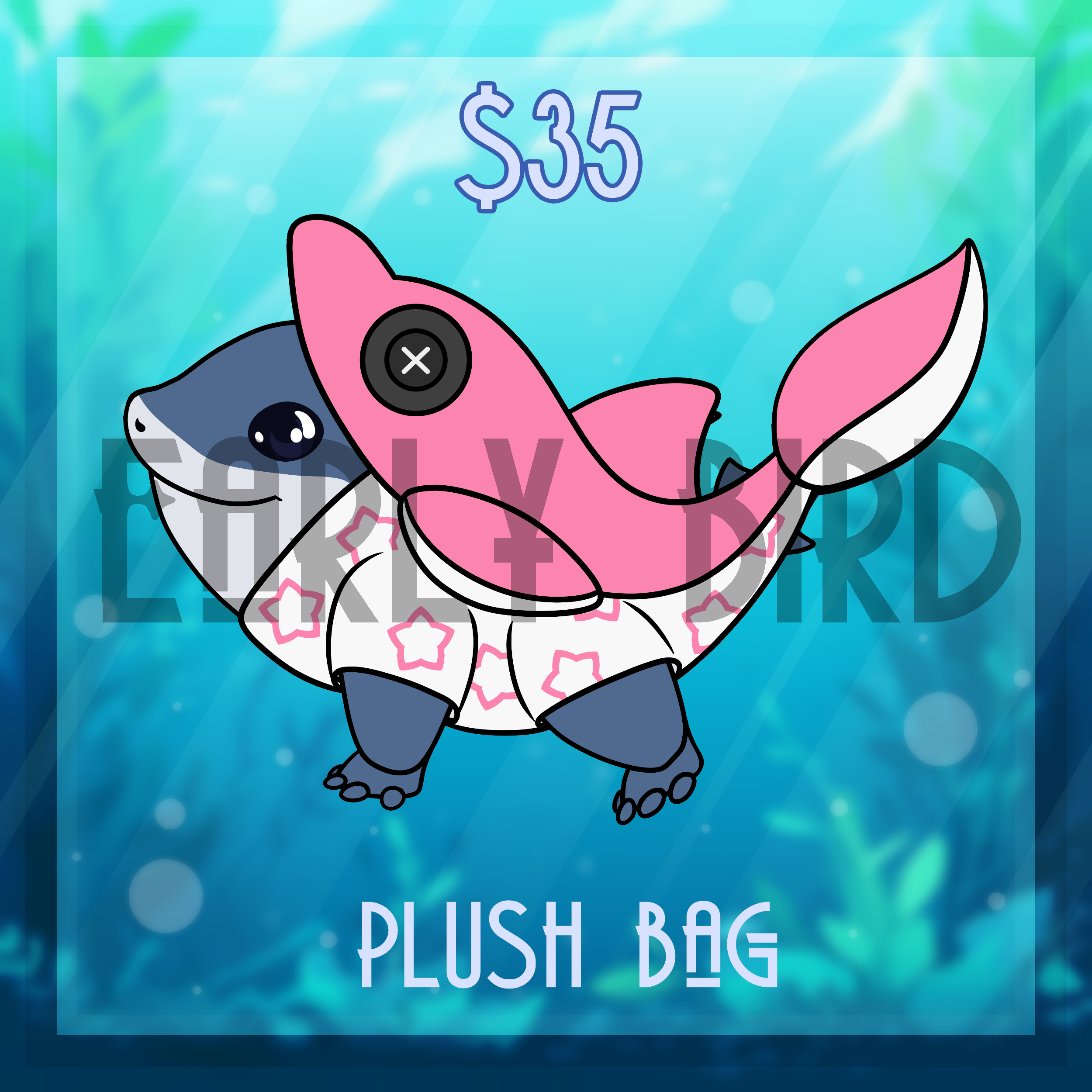 🐬 [ EARLY BIRD ] 💙 DOLPHIN JEFF PLUSH BAG ! 🐬