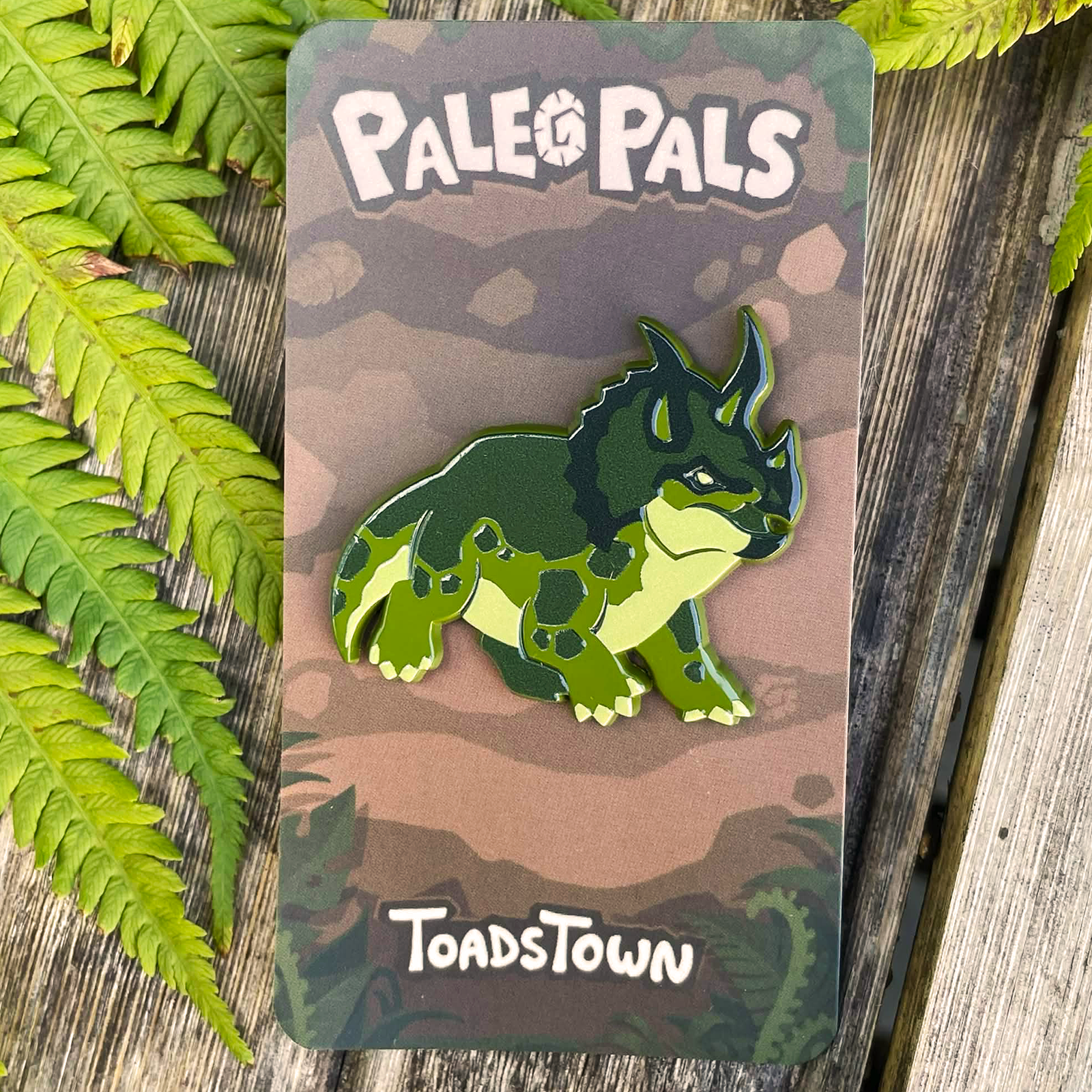 Triceratops Dyed Enamel Pin