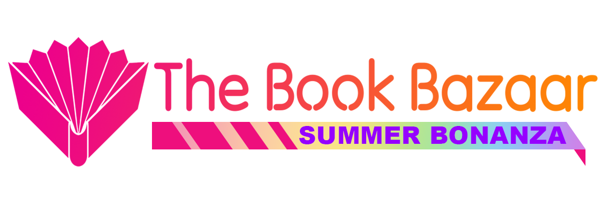 the colorful The Book Bazaar Summer Bonanza logo
