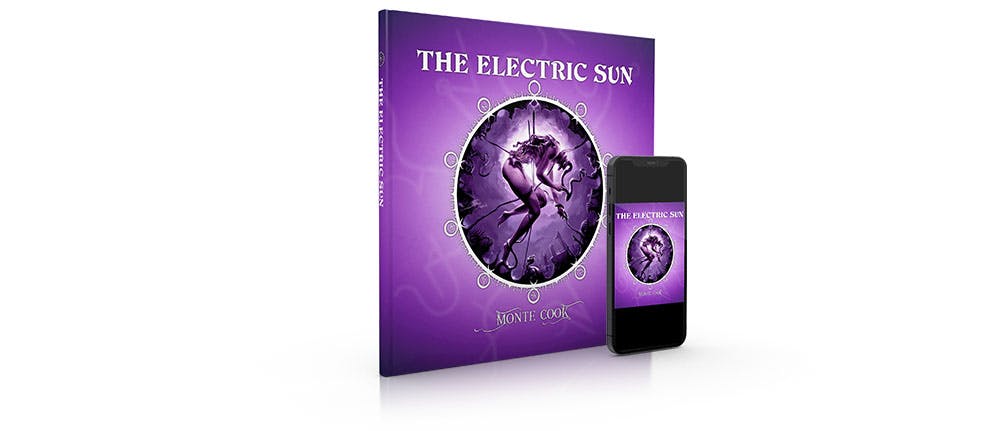 An image of The Electric Sun book in print and PDF.